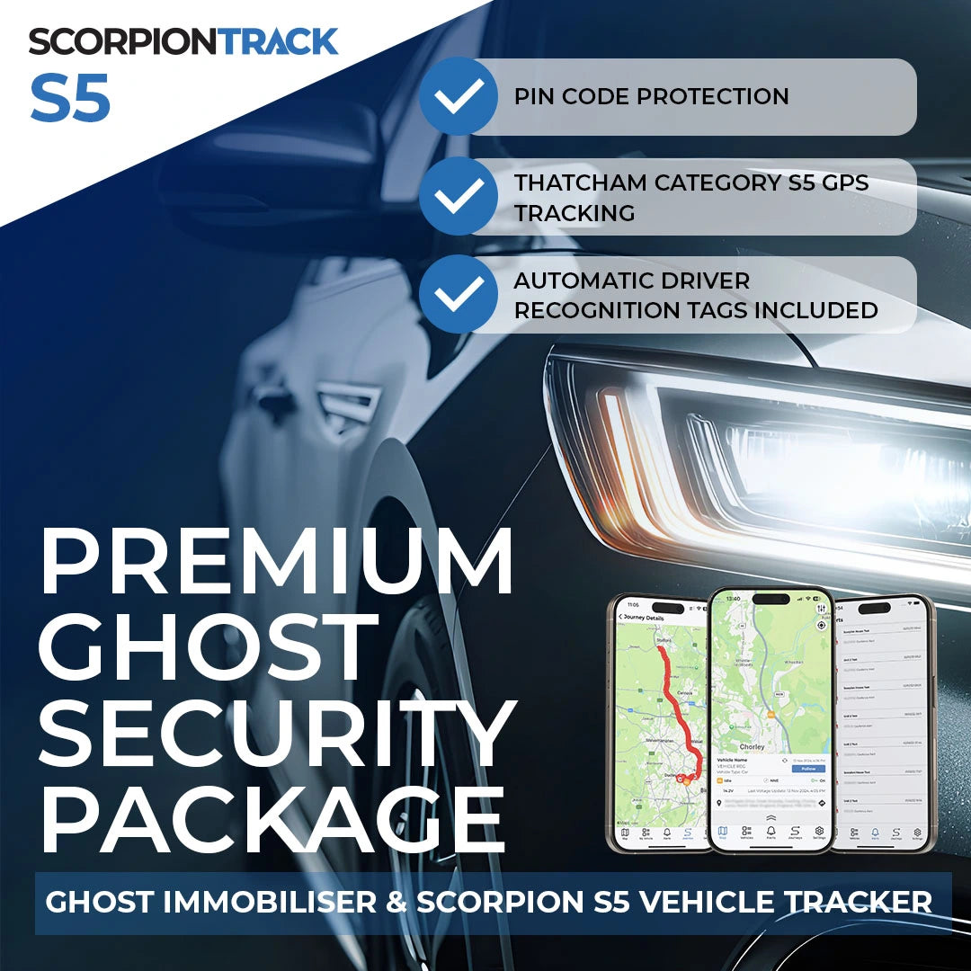 Premium Ghost Security Package: Autowatch Ghost Immobiliser & Scorpion S5 Vehicle Tracker