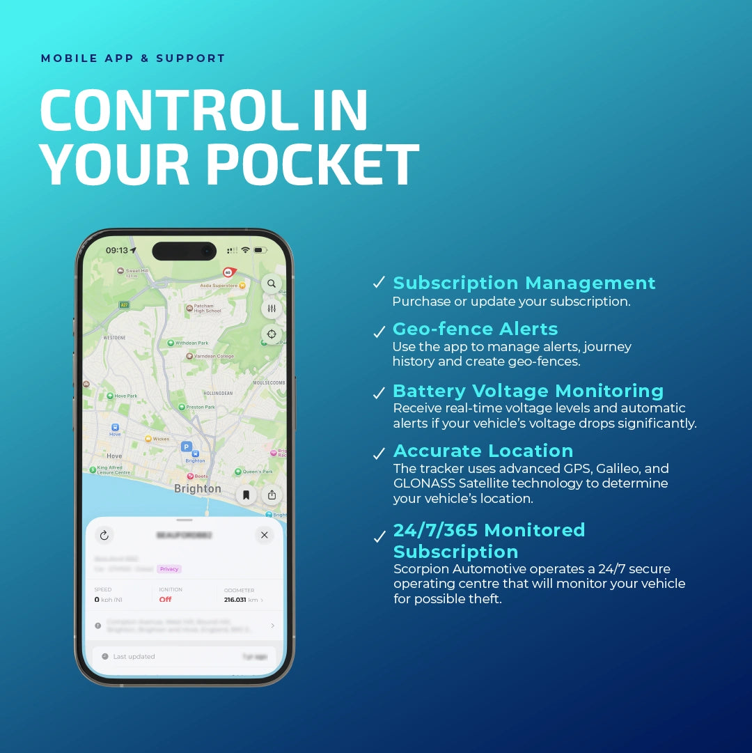 Ghost Immobiliser and ScorpionTrack and Trace App - Tracker Team