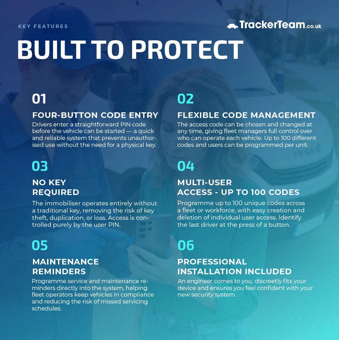 Keypad Immobiliser Key Features - Tracker Team