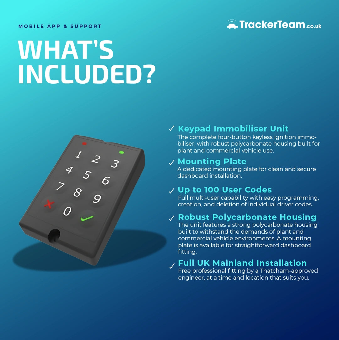 Keypad Immobiliser Support - Tracker Team