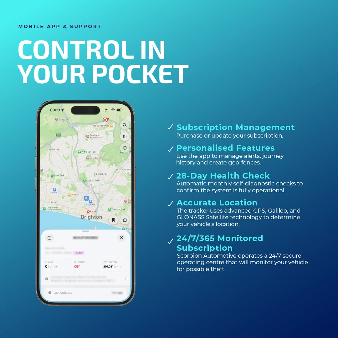ScorpionTrack S5 Motorhome Tracker App - Tracker Team 