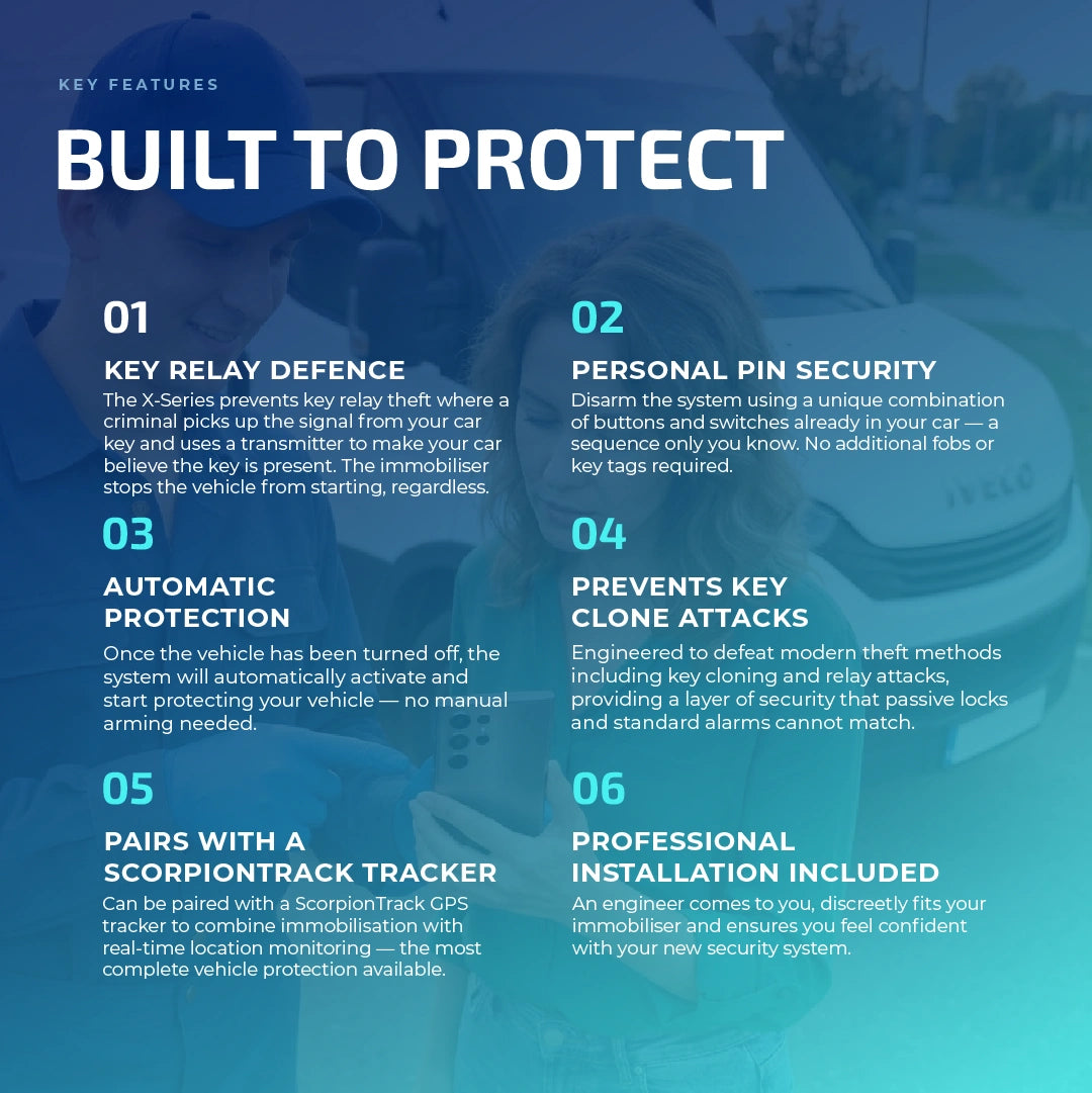 Scorpion X-Series Immobiliser Key Features - Tracker Team