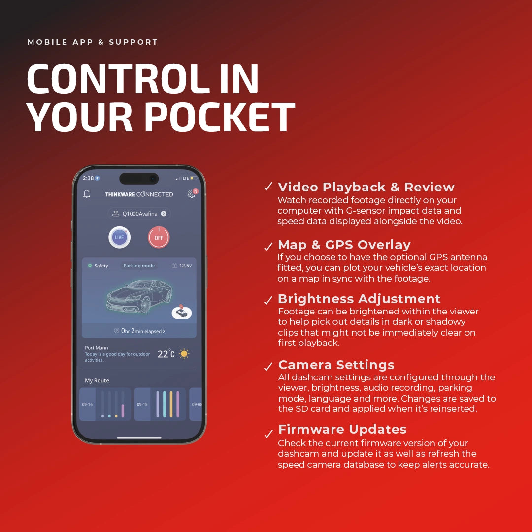 Thinkware T700 App - Tracker Team
