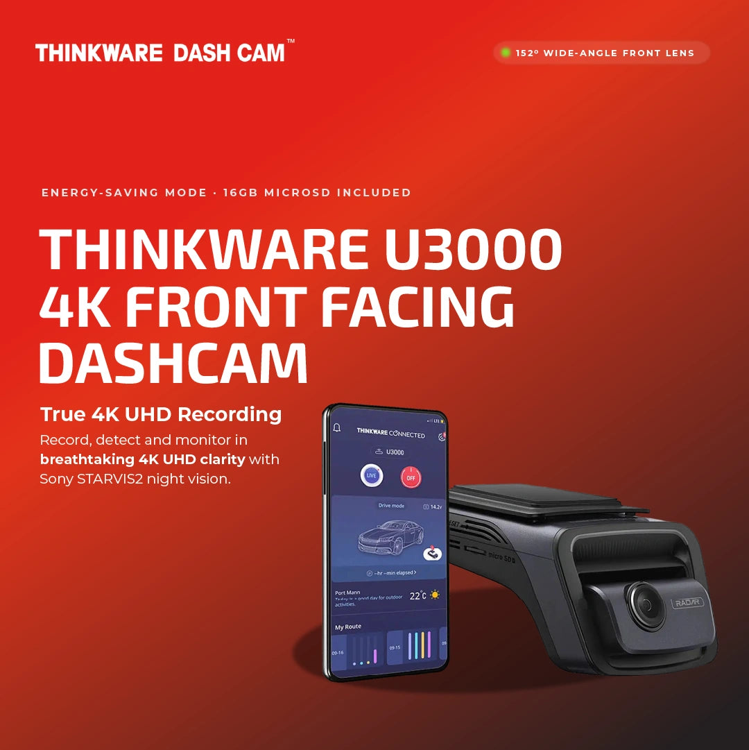 Thinkware U3000 Front Facing - Tracker Team